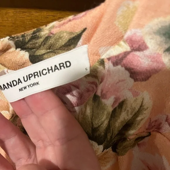 Amanda Uprichard Capulet Floral Tie Shoulder Floral Dress - Size Small - Picture 7 of 8